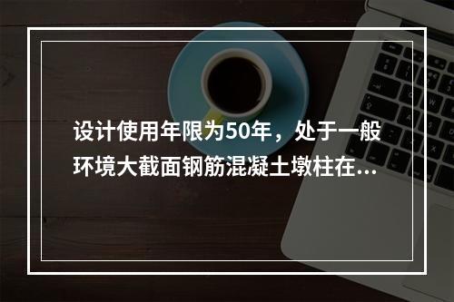 设计使用年限为50年，处于一般环境大截面钢筋混凝土墩柱在加大