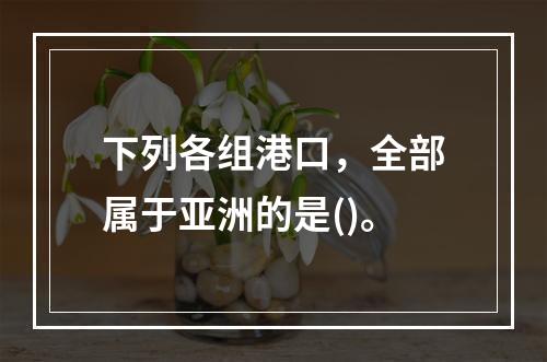 下列各组港口，全部属于亚洲的是()。