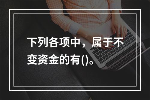 下列各项中，属于不变资金的有()。