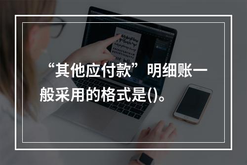 “其他应付款”明细账一般采用的格式是()。