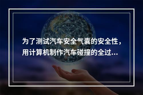 为了测试汽车安全气囊的安全性，用计算机制作汽车碰撞的全过程，