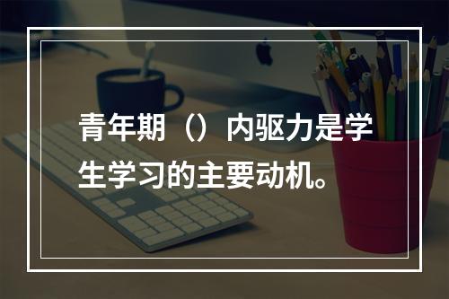 青年期（）内驱力是学生学习的主要动机。