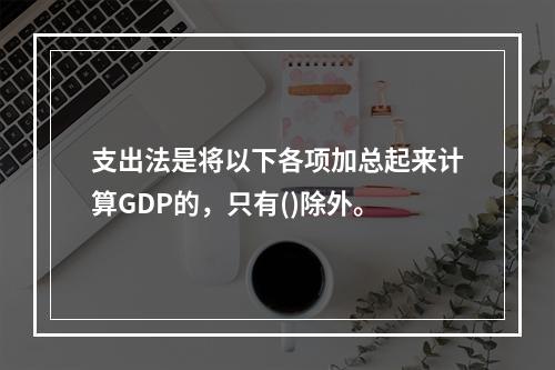 支出法是将以下各项加总起来计算GDP的，只有()除外。