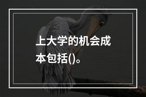 上大学的机会成本包括()。