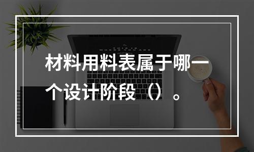 材料用料表属于哪一个设计阶段（）。