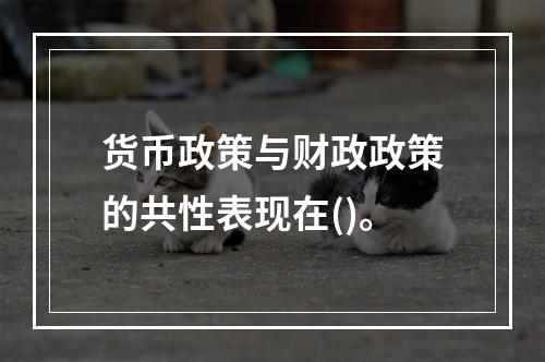 货币政策与财政政策的共性表现在()。