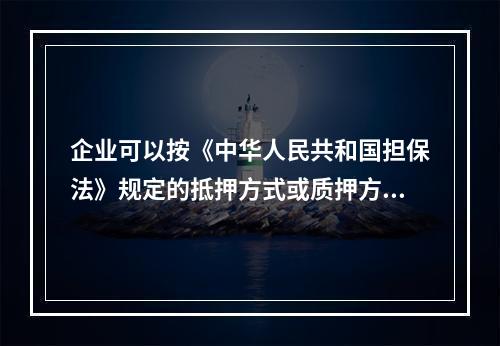 企业可以按《中华人民共和国担保法》规定的抵押方式或质押方式向