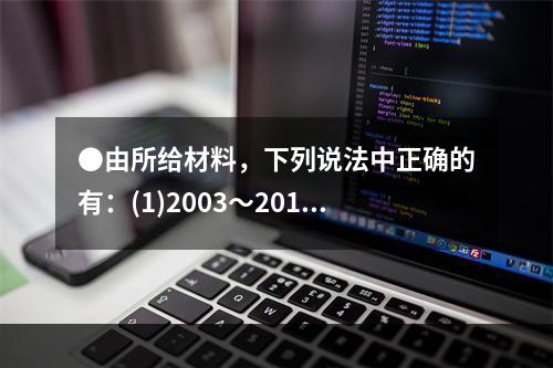 ●由所给材料，下列说法中正确的有：(1)2003～2013年