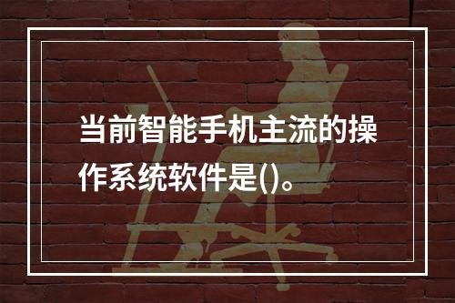 当前智能手机主流的操作系统软件是()。