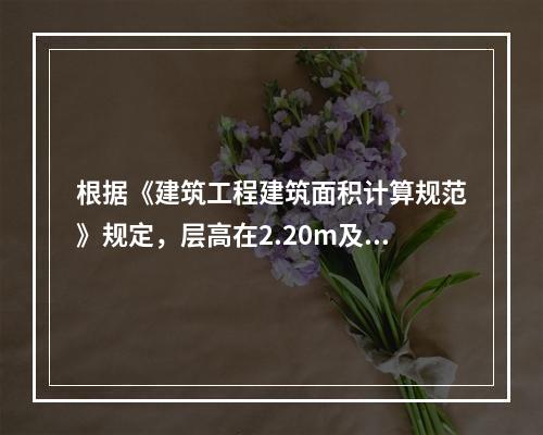 根据《建筑工程建筑面积计算规范》规定，层高在2.20m及以上