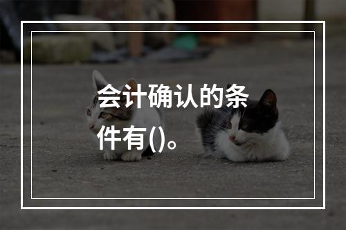 会计确认的条件有()。