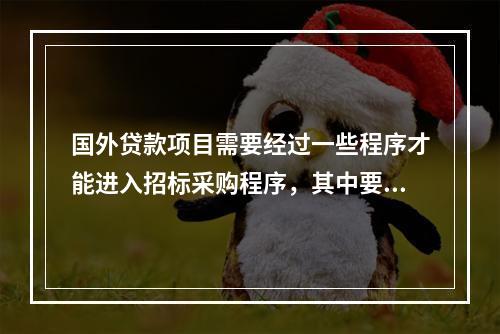 国外贷款项目需要经过一些程序才能进入招标采购程序，其中要经过