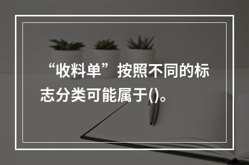 “收料单”按照不同的标志分类可能属于()。