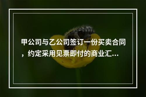 甲公司与乙公司签订一份买卖合同，约定采用见票即付的商业汇票支