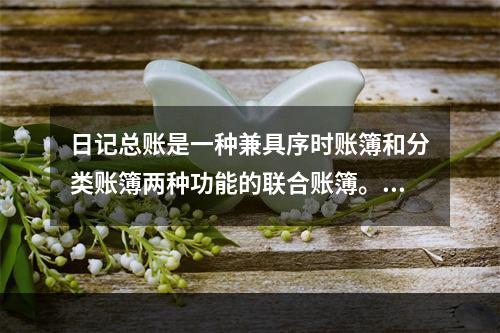 日记总账是一种兼具序时账簿和分类账簿两种功能的联合账簿。()