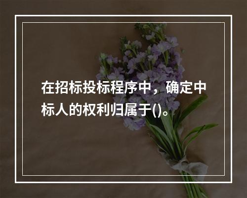 在招标投标程序中，确定中标人的权利归属于()。