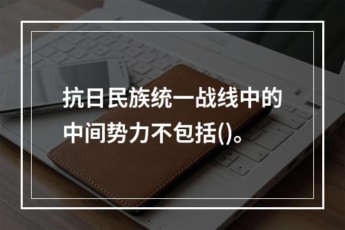 抗日民族统一战线中的中间势力不包括()。