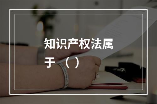 知识产权法属于 （  ）