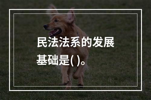 民法法系的发展基础是( )。