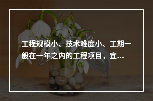 工程规模小、技术难度小、工期一般在一年之内的工程项目，宜采用