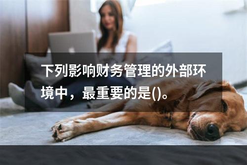 下列影响财务管理的外部环境中，最重要的是()。