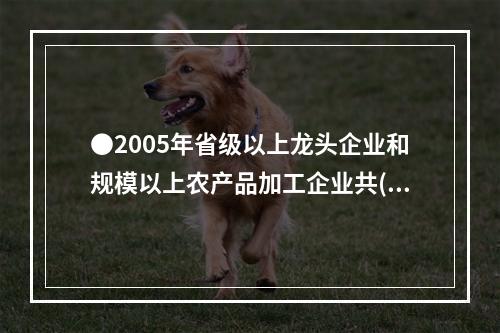 ●2005年省级以上龙头企业和规模以上农产品加工企业共( )