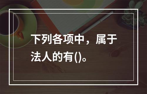 下列各项中，属于法人的有()。