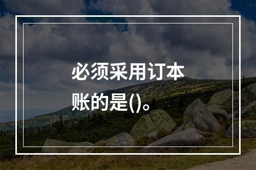 必须采用订本账的是()。