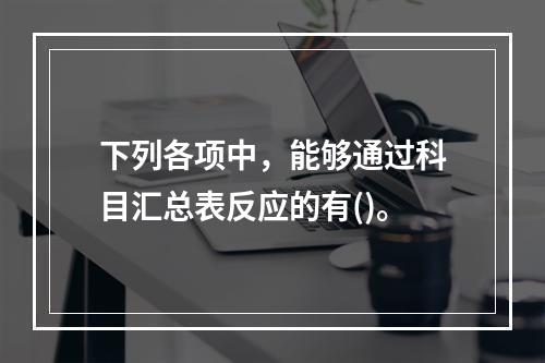 下列各项中，能够通过科目汇总表反应的有()。