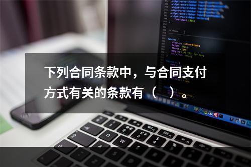 下列合同条款中，与合同支付方式有关的条款有（　）。