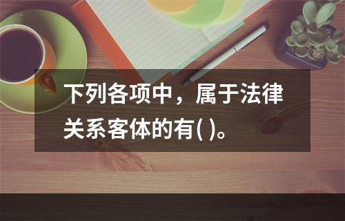 下列各项中，属于法律关系客体的有( )。