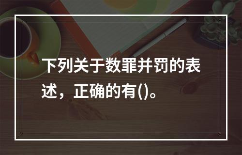 下列关于数罪并罚的表述，正确的有()。