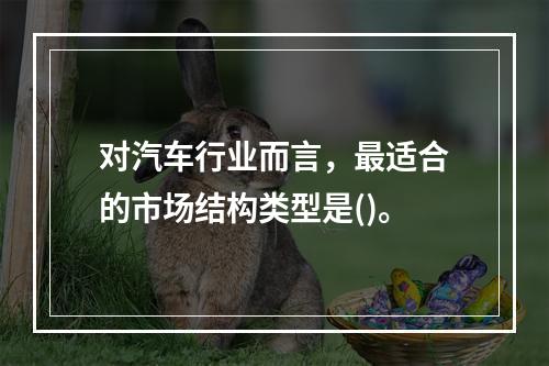 对汽车行业而言，最适合的市场结构类型是()。