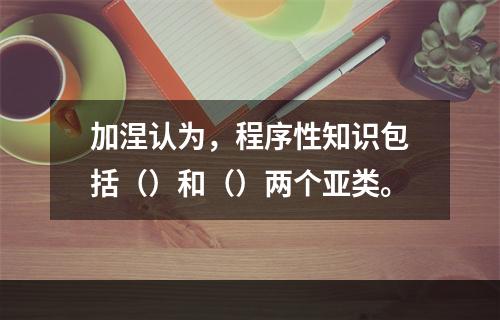 加涅认为，程序性知识包括（）和（）两个亚类。