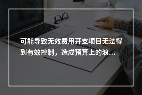 可能导致无效费用开支项目无法得到有效控制，造成预算上的浪费的