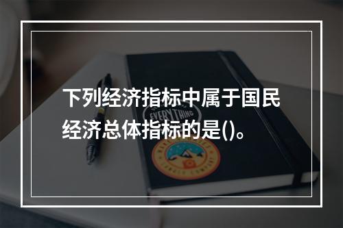 下列经济指标中属于国民经济总体指标的是()。