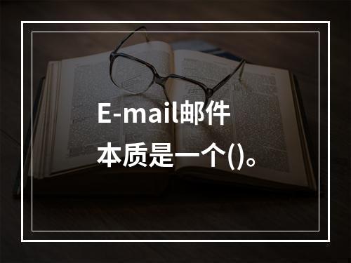 E-mail邮件本质是一个()。