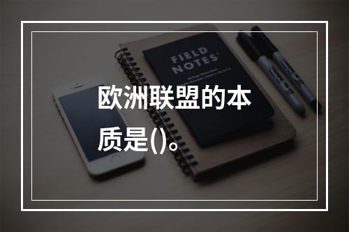 欧洲联盟的本质是()。