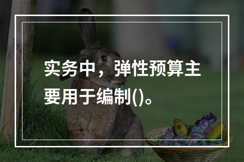 实务中，弹性预算主要用于编制()。