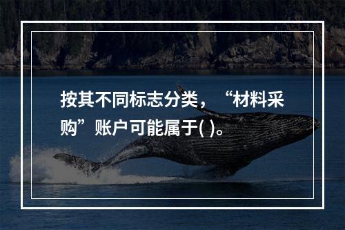 按其不同标志分类，“材料采购”账户可能属于( )。