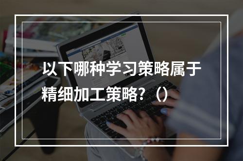 以下哪种学习策略属于精细加工策略?（）