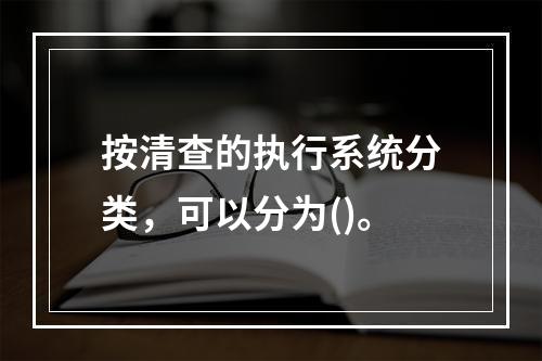 按清查的执行系统分类，可以分为()。