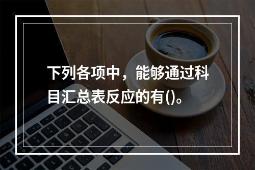 下列各项中，能够通过科目汇总表反应的有()。