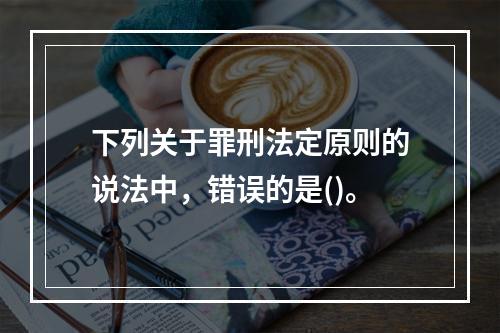 下列关于罪刑法定原则的说法中，错误的是()。