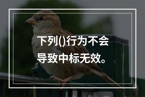 下列()行为不会导致中标无效。