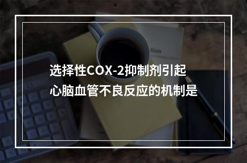 选择性COX-2抑制剂引起心脑血管不良反应的机制是