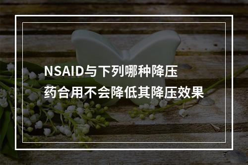 NSAID与下列哪种降压药合用不会降低其降压效果