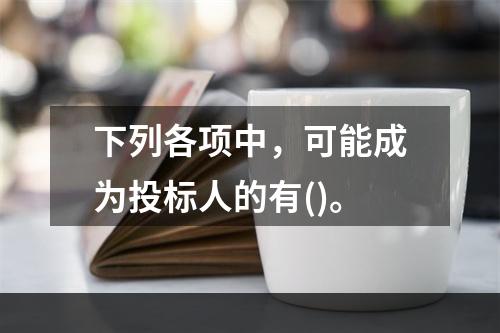 下列各项中，可能成为投标人的有()。