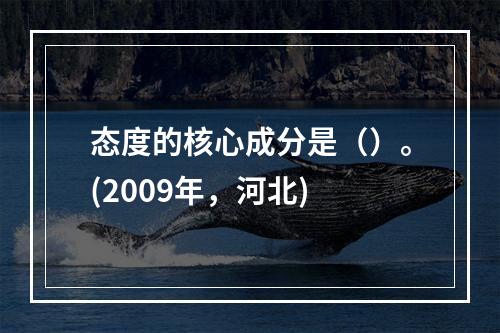 态度的核心成分是（）。(2009年，河北)