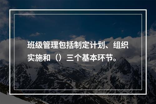 班级管理包括制定计划、组织实施和（）三个基本环节。